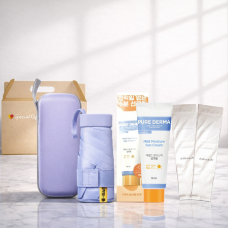 사각5단 양우산 암막 선크림 쿨토시 3종 쿨링 여름 완벽차단세트 #4