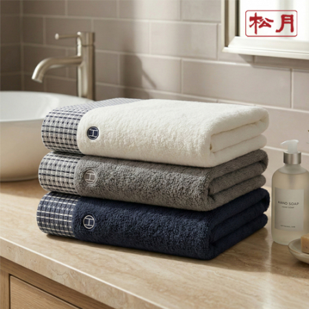 송월 체크 패턴 호텔 타월 170g #2