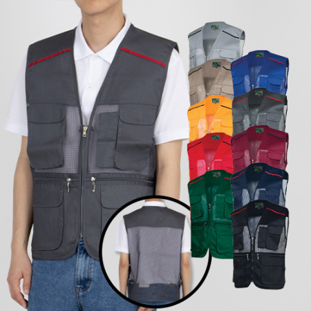 남자 여자 베이직 망사 마트 조끼 M~3XL #2