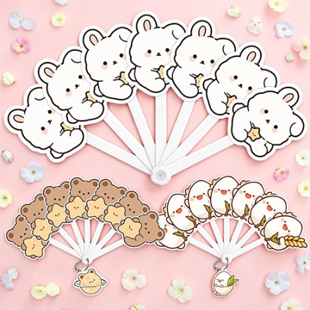 캐릭터 독판 접이식 7쪽 부채 굿즈 주문제작 #3