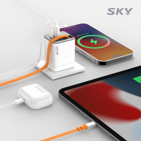 스카이 필 GaN 65W 접지  디스플레이 빌트인 케이블 초고속 충전기 #2