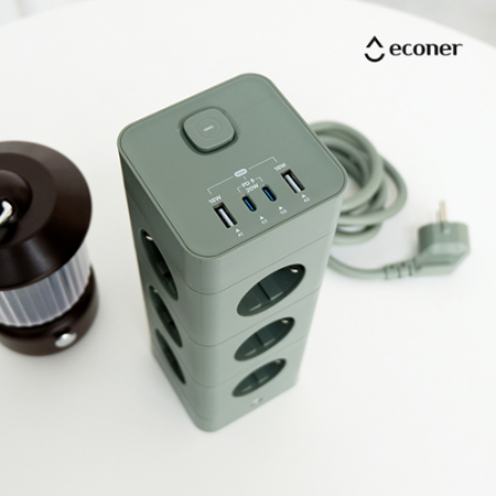 에코너-MT10 타워멀티탭 전선형 1.8m #6