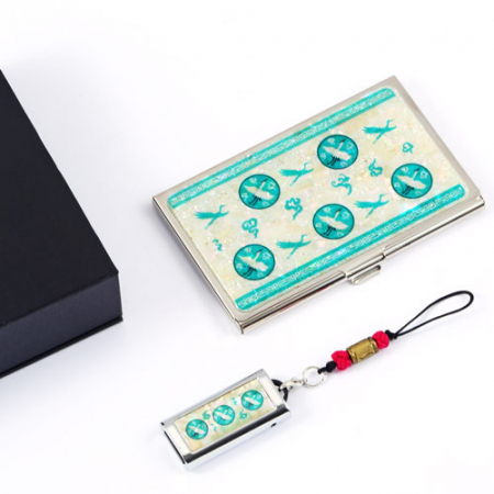 백청자상감운학문 자개명함케이스 자개 USB 메모리 한국 전통 기념품 #2