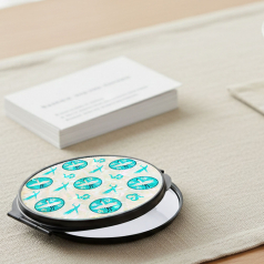 백청자 상감운학문 자개 손거울 외국인 바이어 선물 기념품