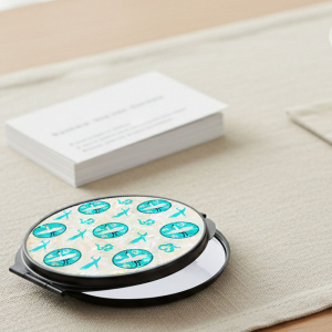 백청자 상감운학문 자개 손거울 외국인 바이어 선물 기념품