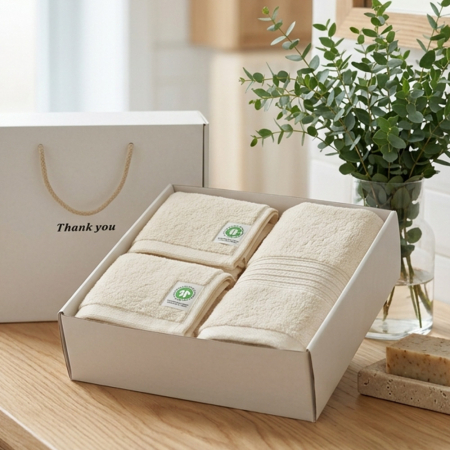 오가닉코마사 150g 호텔수건+오가닉 핸드타월2P  답레품 선물세트 #3