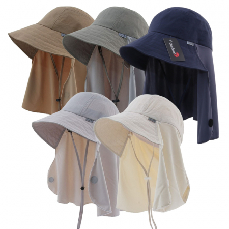 와이드챙 넥커버 자외선차단 아웃도어 모자 #2