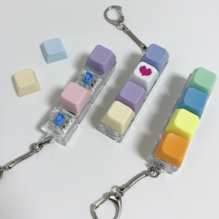 LED키캡 키보드딸깍이 4구키캡 키링 열쇠고리 #3