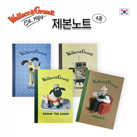 [월레스와그로밋] 제본 노트1P (4종) #2