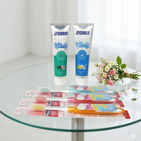 치매예방 2080 치약 시스테마 칫솔 5종세트 B-8호 케이스 변경 가능 #2