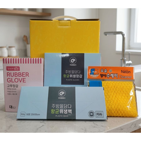 고급주방선물세트 디브로브 향균 위생백 위생장갑 망사수세미 고무장갑 #2