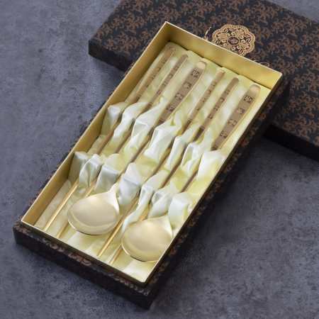 H.jin현진 노블 매난국죽 티타늄수저 2인세트 #3