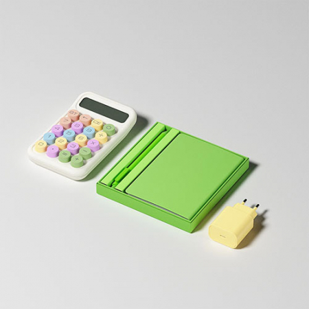 루티네 선물세트 노트볼펜+컬러충전기어댑터+계산기 #3