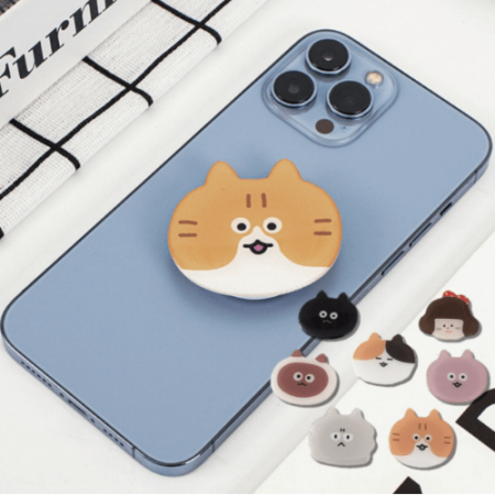 일러스트스마트톡 귀여운고양이그립 스마트폰악세사리 핸드폰거치대 #3