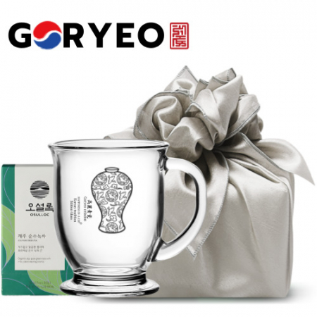 한국전통 고려청자 머그컵 440ml 오설록 티백 보자기 포장 #3