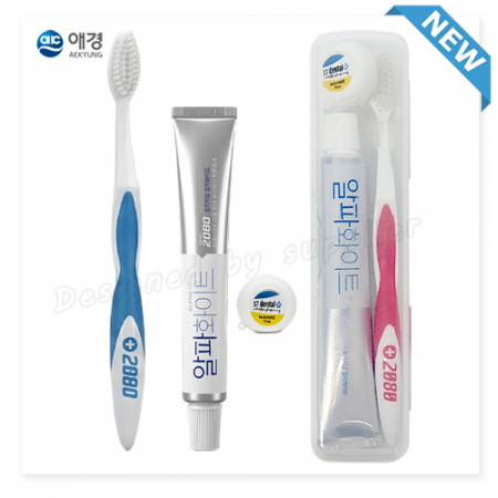 애경2080미세모 뉴2080화이트치약 국내산치실 칫솔치약세트 #3
