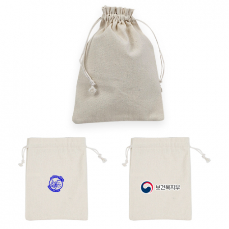 에코 광목 복주머니형 파우치 시리즈 5번17x23cm #2