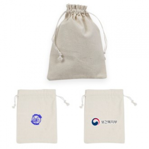 에코 광목 복주머니형 파우치 시리즈 5번17x23cm