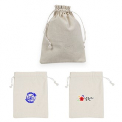 에코 광목 복주머니형 파우치 시리즈 4번 15x20cm