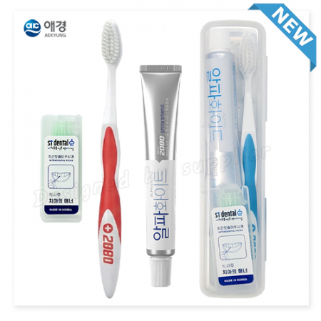 애경2080미세모 뉴2080화이트치약 국내산치간 칫솔치약세트 #3