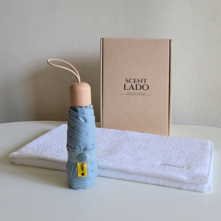 센트라도 송월 포인트타올(수건)200g+캡슐우드 5단 양우산 세트 #3