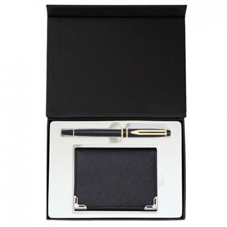 워터펜 블랙 수성 사피아노 실버 코너 소가죽 명함지갑 직장인 비즈니스 선물 #3