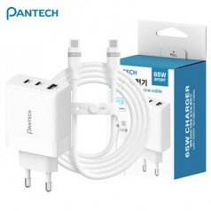 팬택 GaN PD 65W 멀티 3포트 초고속충전기 (실리콘 100W 1m CtoC 케이블 포함)