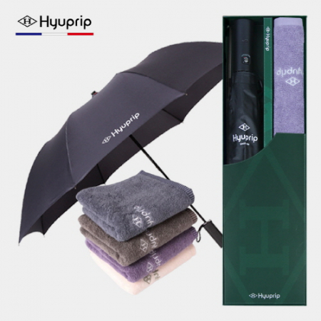 협립 2단 심플 자동우산 +협립호텔코마170타월-세트 #2