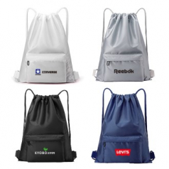 앞포켓 스트링 짐색가방 백팩 H453