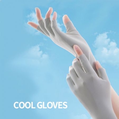 아이스 자외선차단 핑거오픈 쿨장갑(여성용) #2