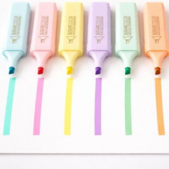 파스텔 형광펜 세트 컬러 마커 노트 필기도구