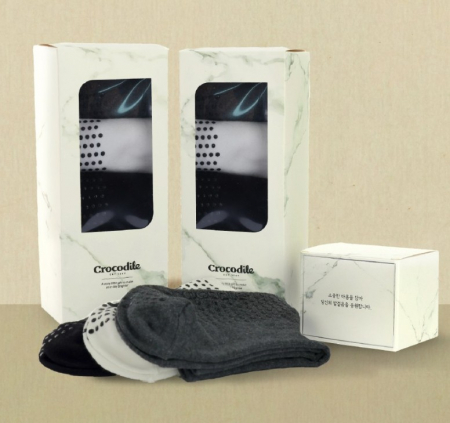 크로커다일 실버 넌슬립 무압박양말 3족 선물세트 #2