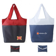 투톤배색 접이식 시장가방 장바구니 H475