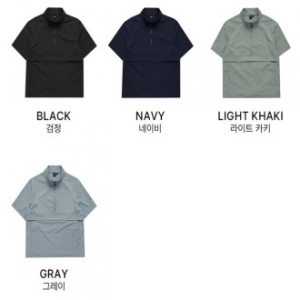젠더스 반팔 바람막이 아노락 점퍼 신축성 기능성 로고인쇄