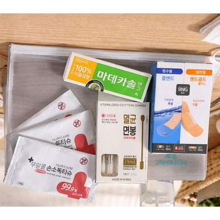 트리플 응급구급키트 일회용손소독티슈3매  멸균면봉 키트밴드 #2