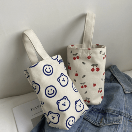 텀블러가방 텀블러파우치 미니캔버스손가방 텀블러에코백 물병가방 #2