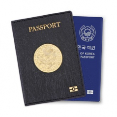 곤룡포 순금판 한지가죽 여권지갑 비건제품 여행 준비물 외국인 선물