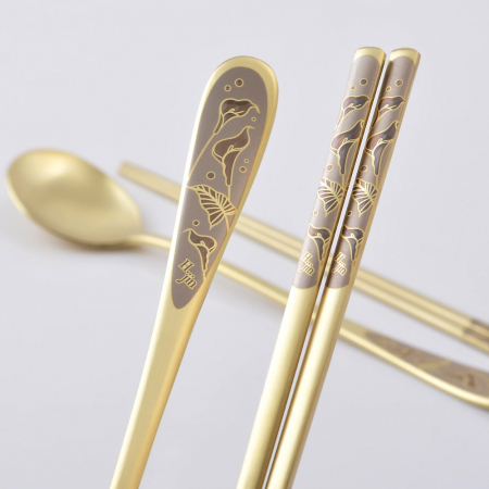 H.jin현진 카라 상감 티타늄수저세트 #4