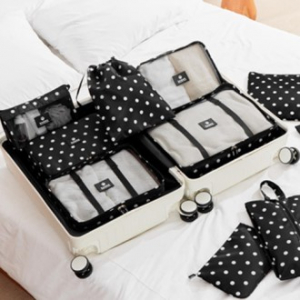 모던 도트 여행용 파우치 8종 세트 캐리어정리백