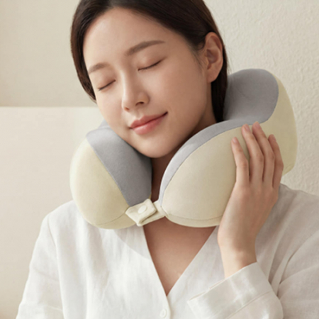 클루크 여행용 우유섬유 메모리폼 목베개 파우치세트 #2