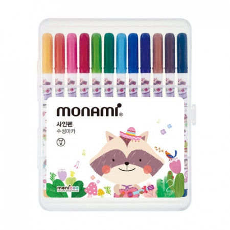 모니주 사인펜 12컬러/모나미 #2