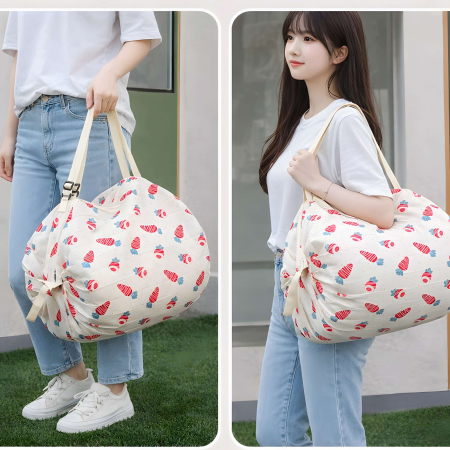 아코디언 접이식 장바구니 (휴대용 시장바구니) #2