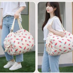 아코디언 접이식 장바구니 (휴대용 시장바구니)