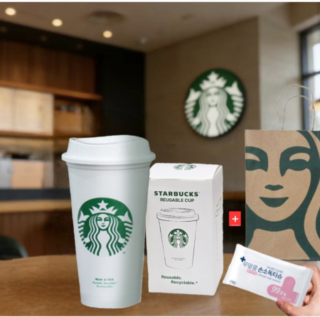스타벅스 리유저블( 텀블러+ 손소독 티슈+ 쇼핑백) 선물세트 #2