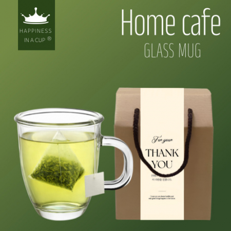 해피니스인어컵 홈카페 글라스 오설록 티 스타벅스 커피용 머그컵 400ml 1P 선물세트 #3