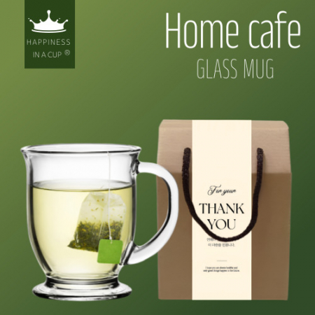 해피니스인어컵 홈카페 글라스 오설록 티 스타벅스 커피용 머그컵 440ml 1P 선물세트 #3