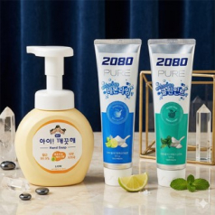 아이깨끗해 + 2080 퓨어치약 125g 레몬라임 클린민트 + 끈케이스