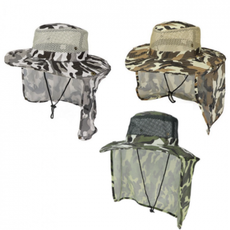 밀리터리벙거지모자 여름등산모자 낚시사파리모자 넥커버 #3