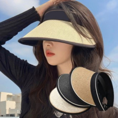UV차단 데일리 라탄 썬캡 모자