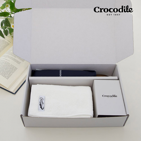 크로커다일 3단 우드곡자 수동 우산+심플 호텔 수건 [판촉물 답례품 기념품 선물세트] #3